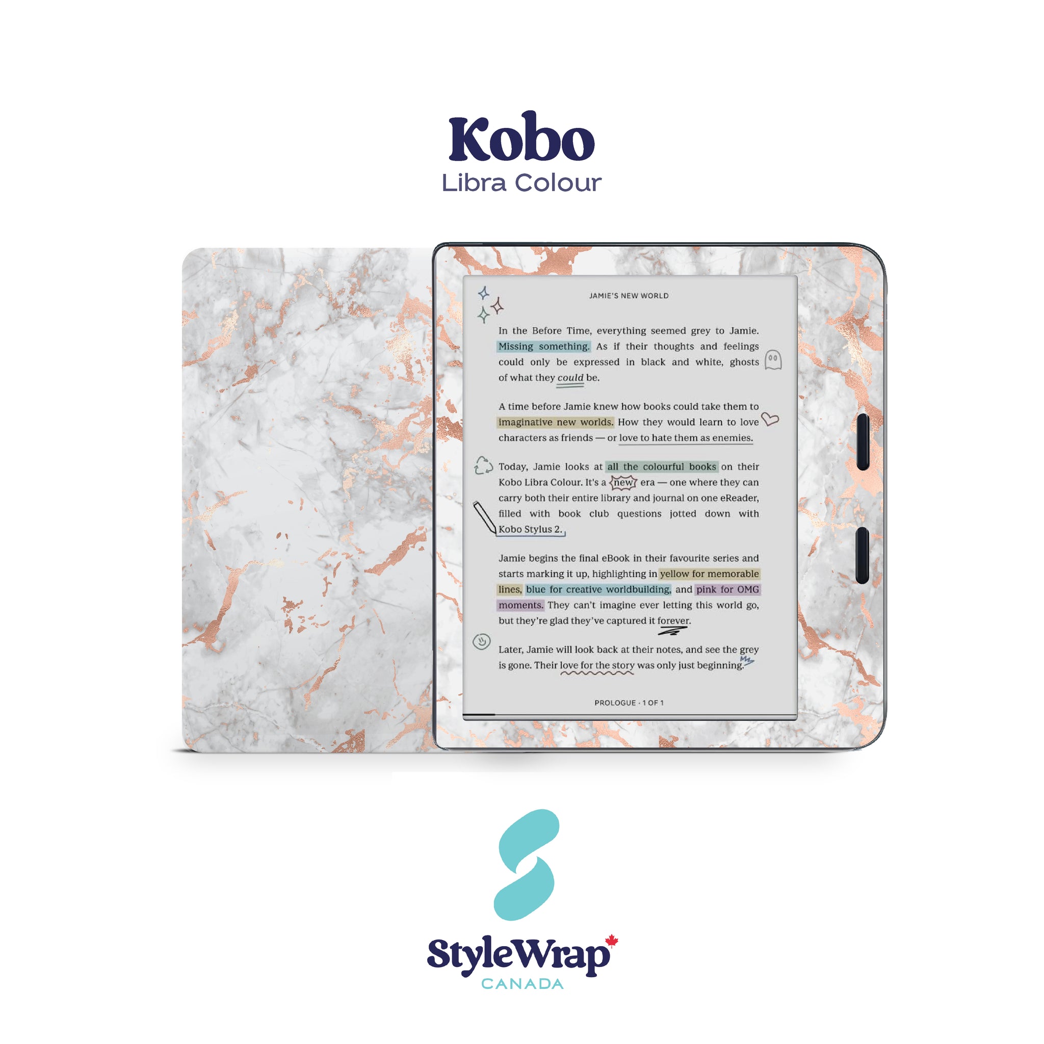 Kobo - Rose Gold Marble