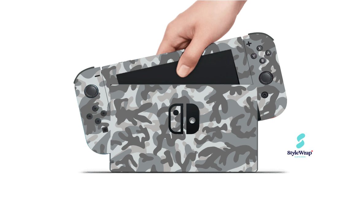 Nintendo Switch Wrap - Grey Camo