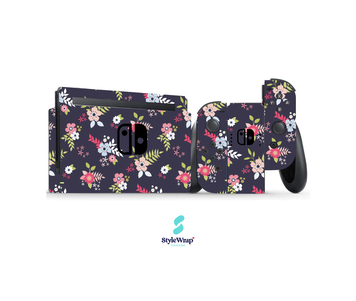 Nintendo Switch Wrap - Navy Floral