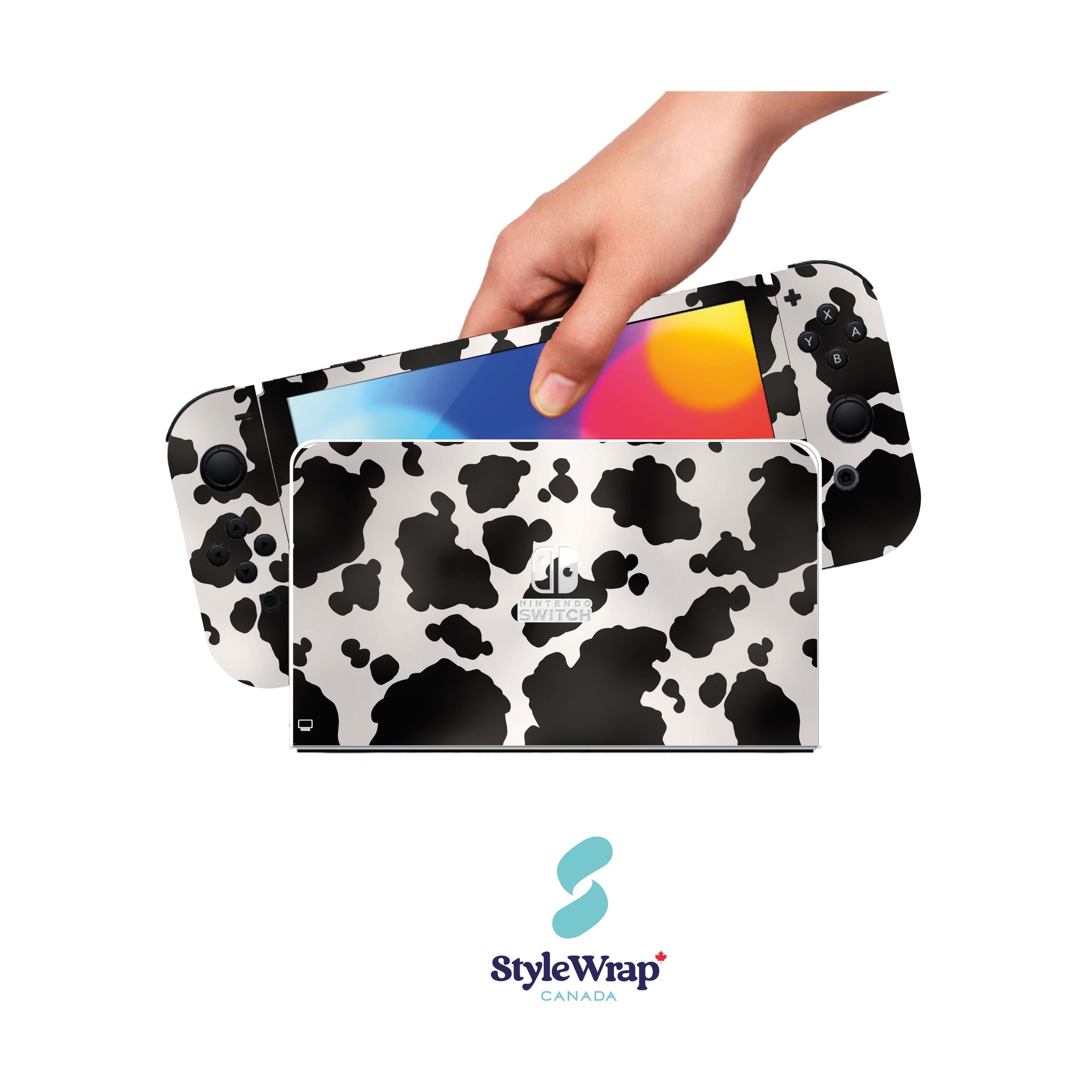 Nintendo Switch Wrap - Cow Print