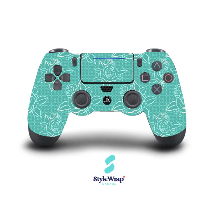 PlayStation 4 - Teal Floral