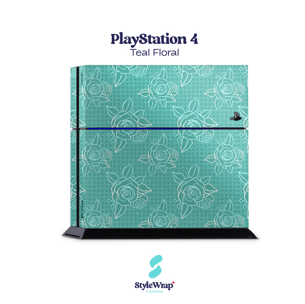 PlayStation 4 - Teal Floral